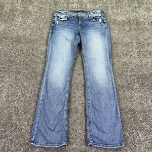 Silver Jeans Jeans Womens 31x33 Blue Elyse Slim Boot Stretch Denim Medium Wash